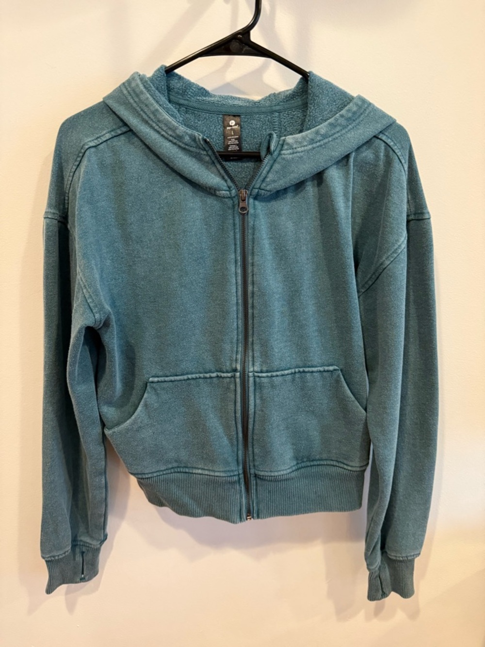 90 Degree By Reflex Teal Full-Zip Hoodie